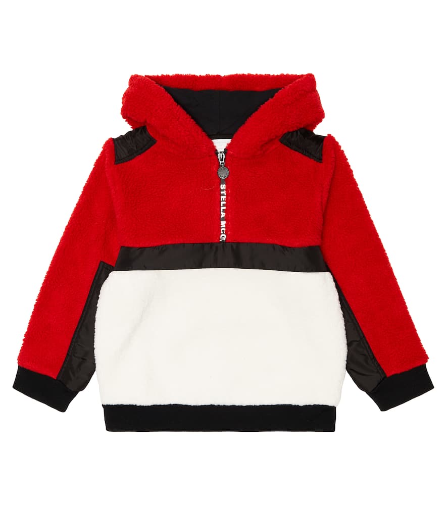 Stella McCartney Kids Colorblocked fleece hoodie