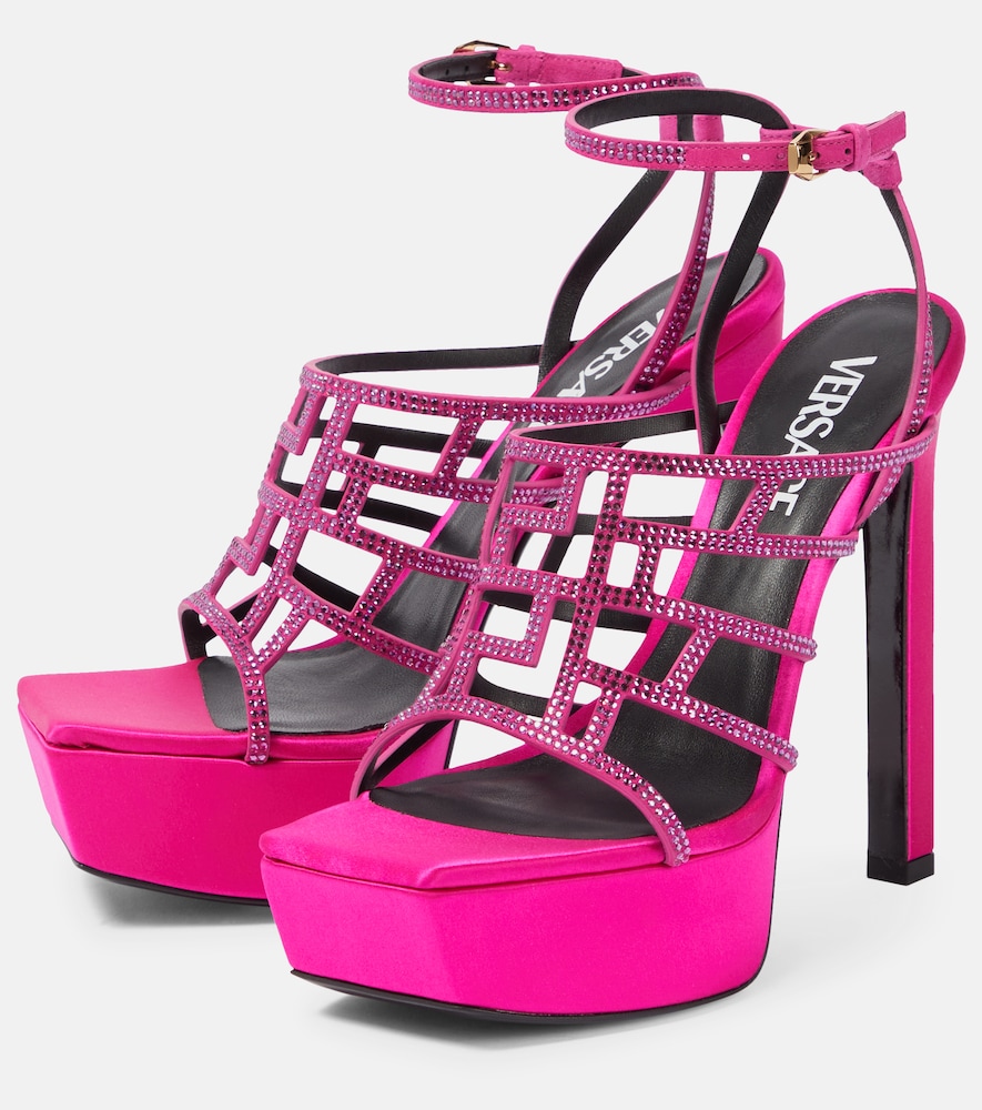  Versace Versace Greca Embellished Maze Sandals 