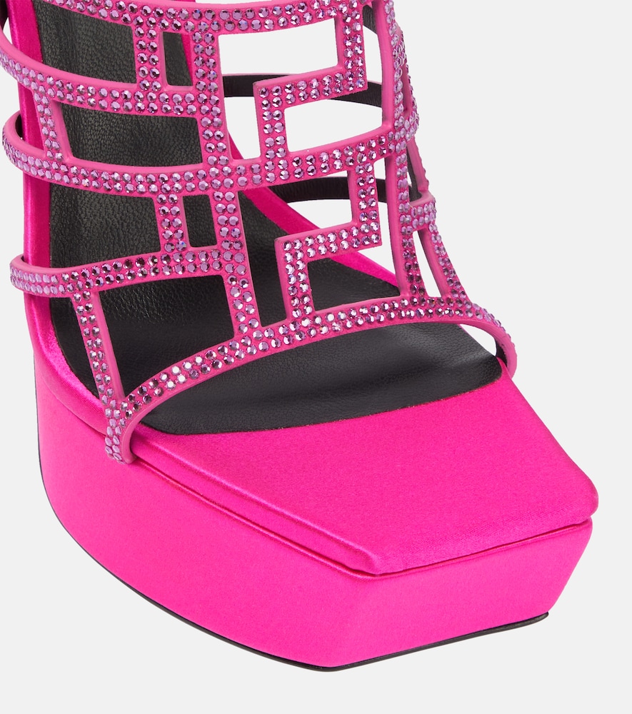  Versace Versace Greca Embellished Maze Sandals 