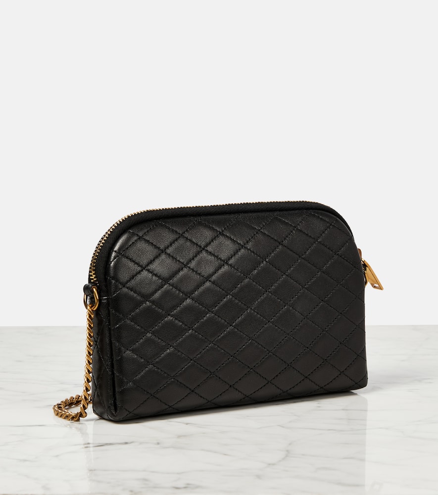 Saint Laurent Gaby Small Leather Clutch In Noir
