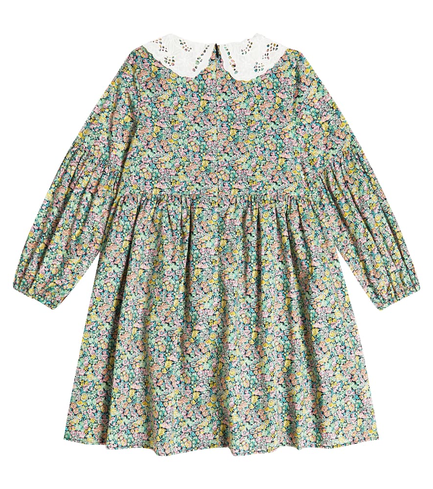 Shop Tartine Et Chocolat Floral Cotton Dress In Multicoloured