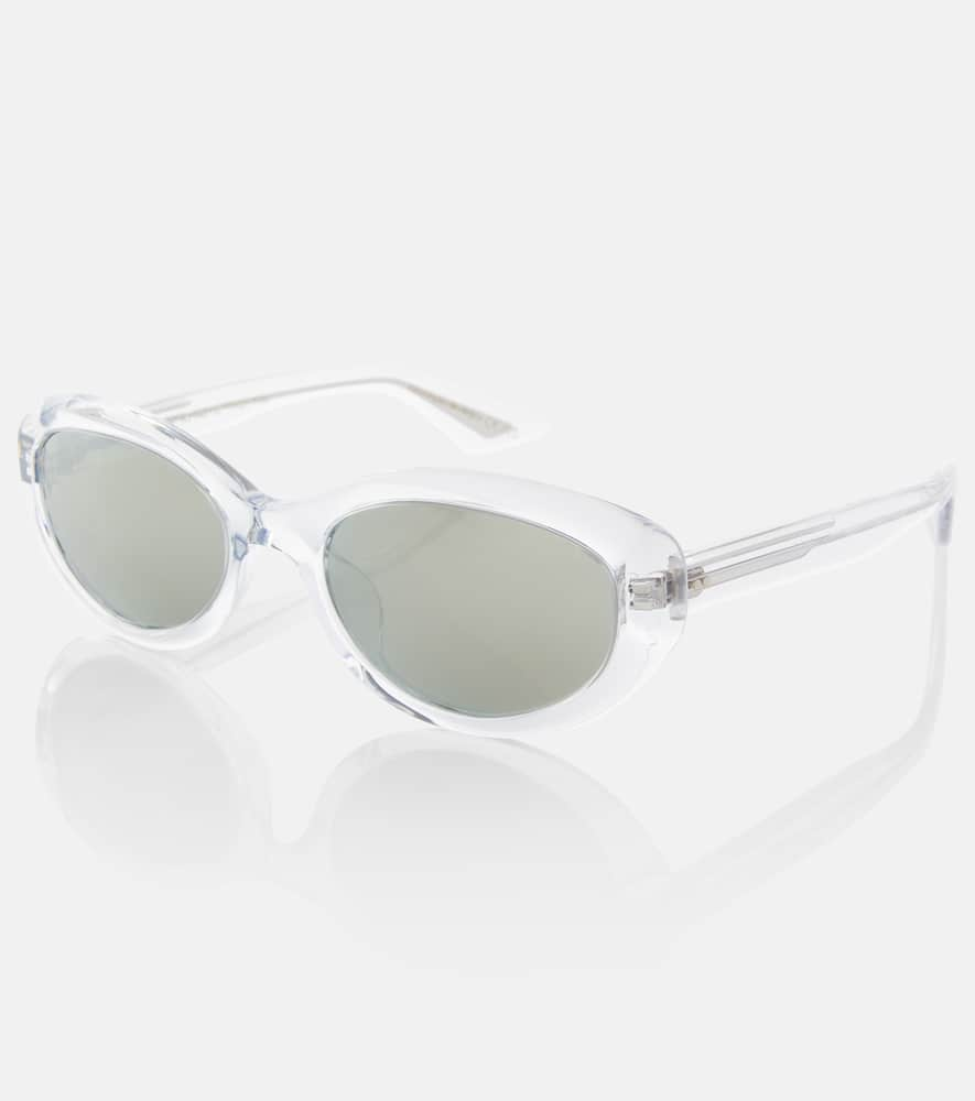 Shop Khaite X Oliver Peoples 1969c Oval Sunglasses In White