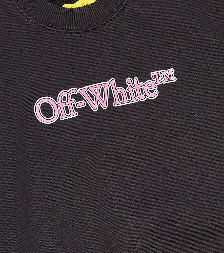 Off-white Big Bookish Cotton Jersey Sweatshirt In Black