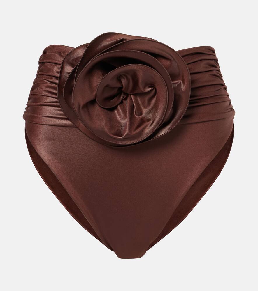 Magda Butrym Floral-appliqué high-rise bikini bottom