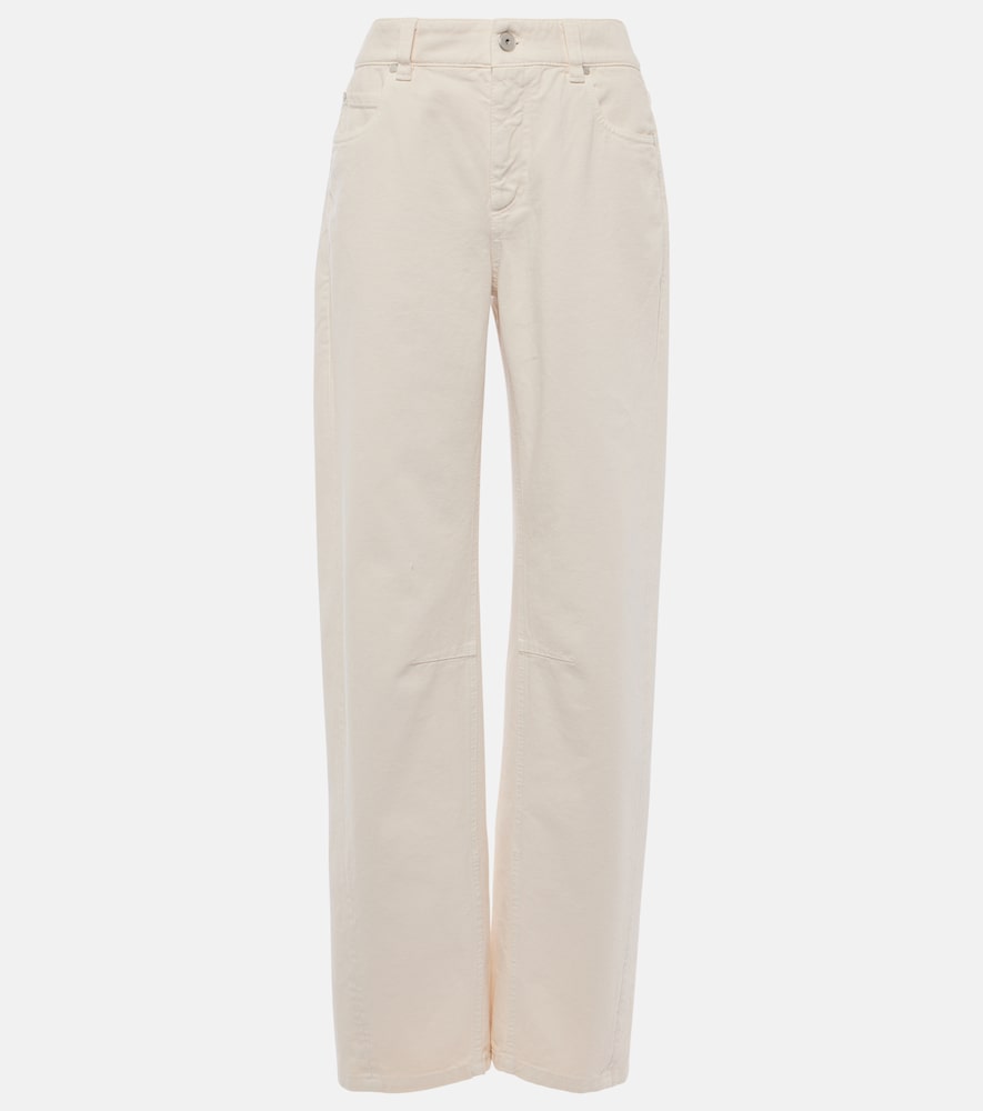 Brunello Cucinelli Women's White Mid-Rise Straight Jeans UK Size 10 - Mytheresa