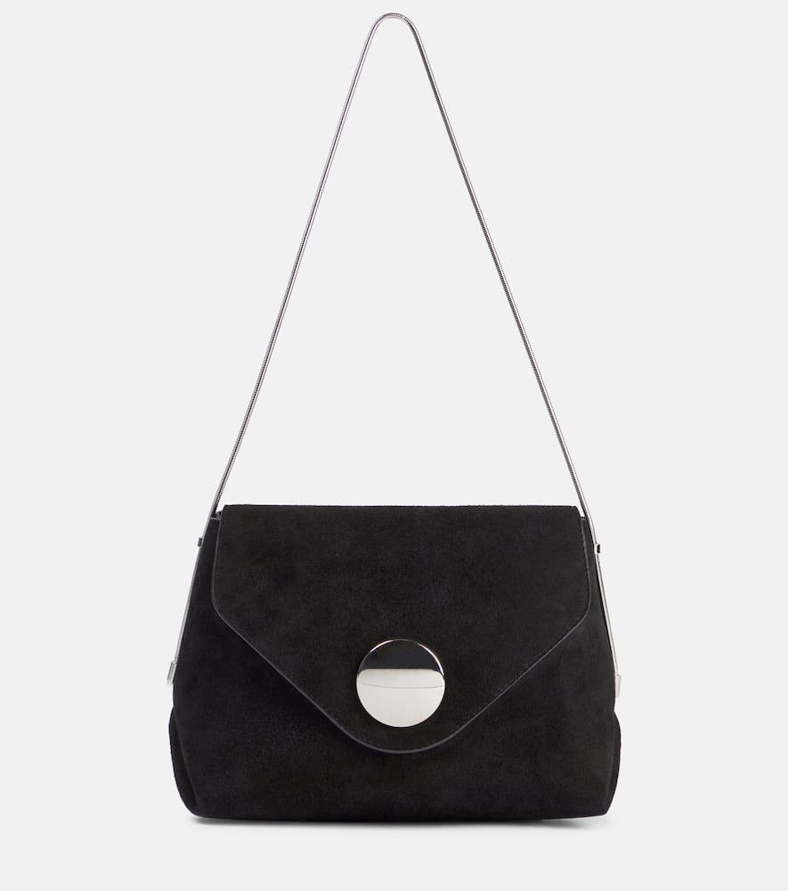Khaite Bobbi Suede Shoulder Bag In Black