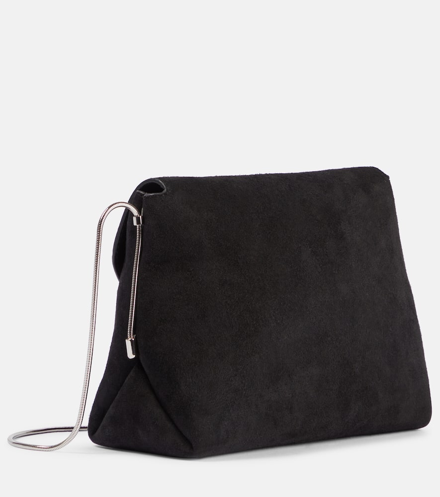 Khaite Bobbi Suede Shoulder Bag In Black