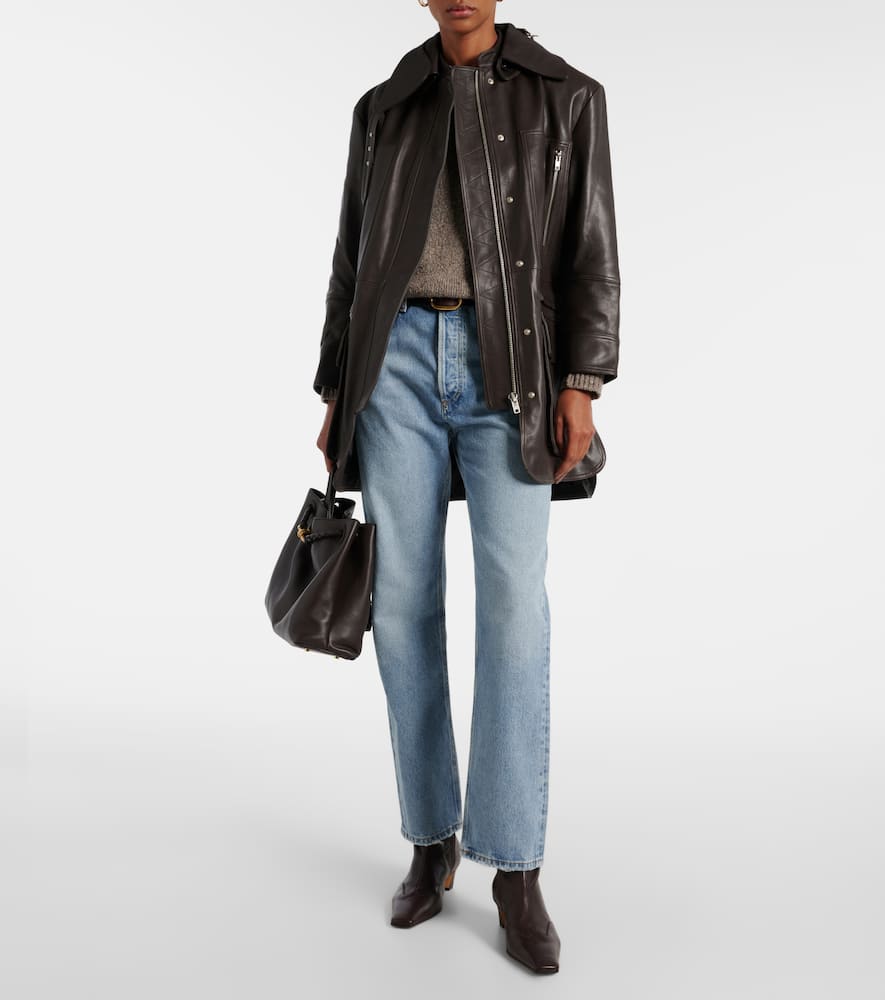 Agolde + Net Sustain '90s Cropped Organic High-rise Straight-leg Jeans In Blue