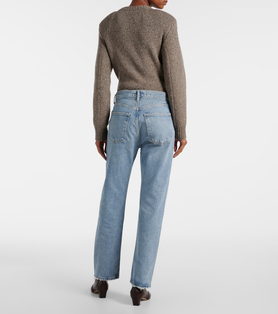 Agolde + Net Sustain '90s Cropped Organic High-rise Straight-leg Jeans In Blue