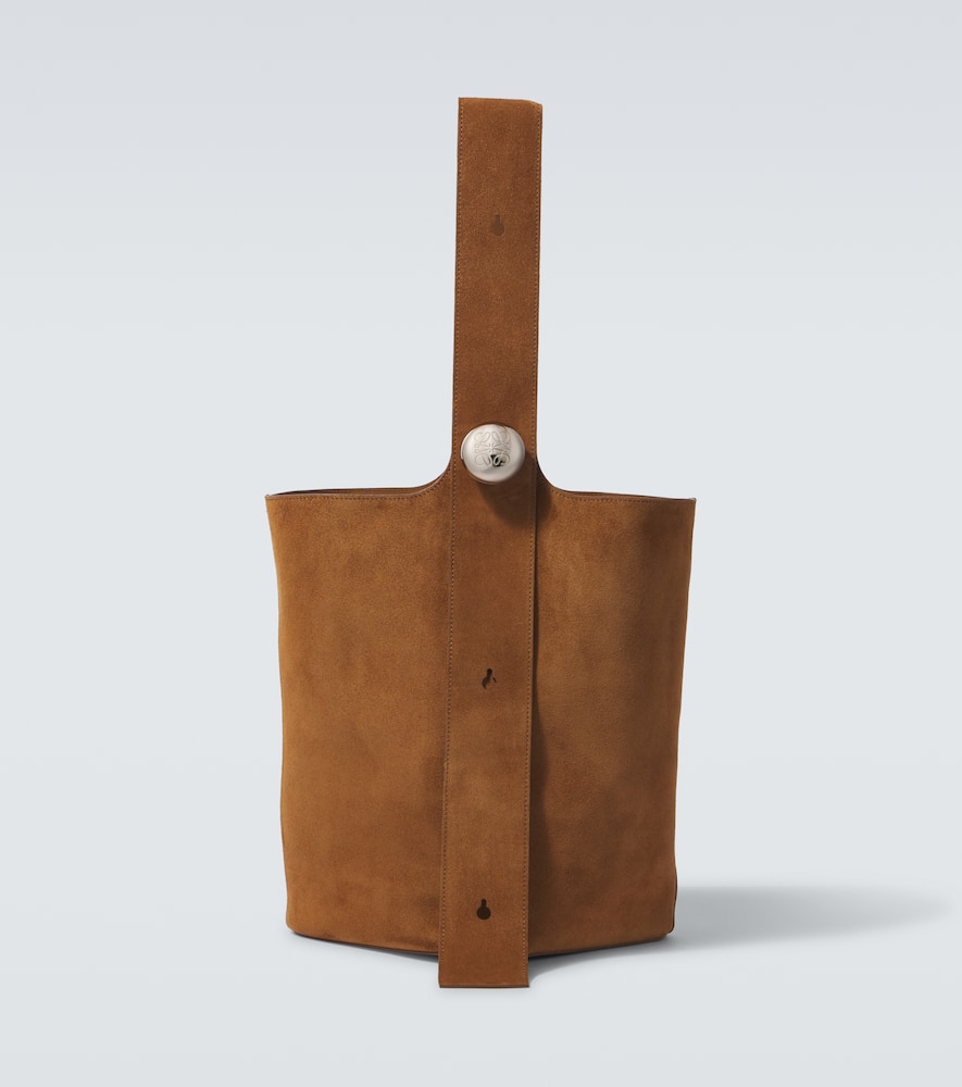 Pebble Large suede tote bag