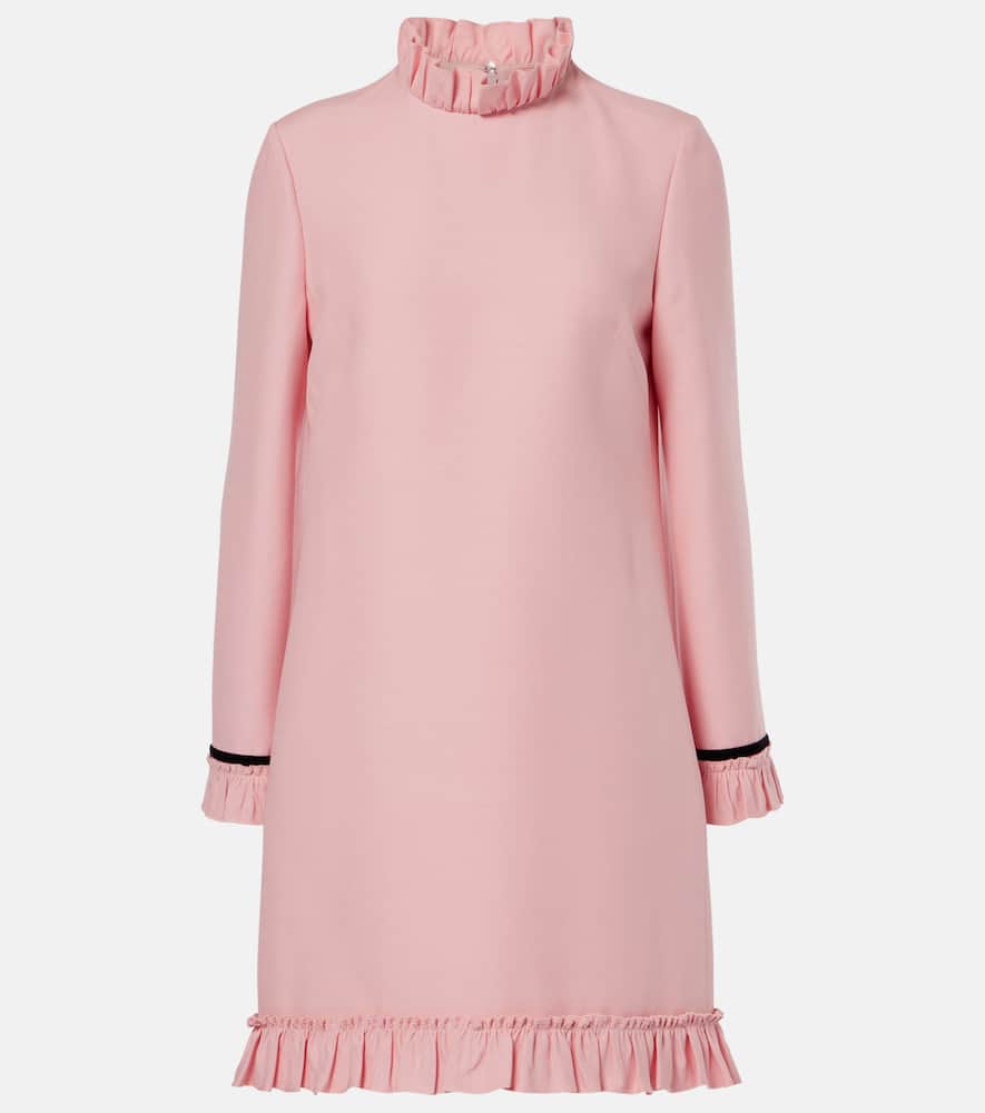 Valentino Crepe Couture Minidress In Pink