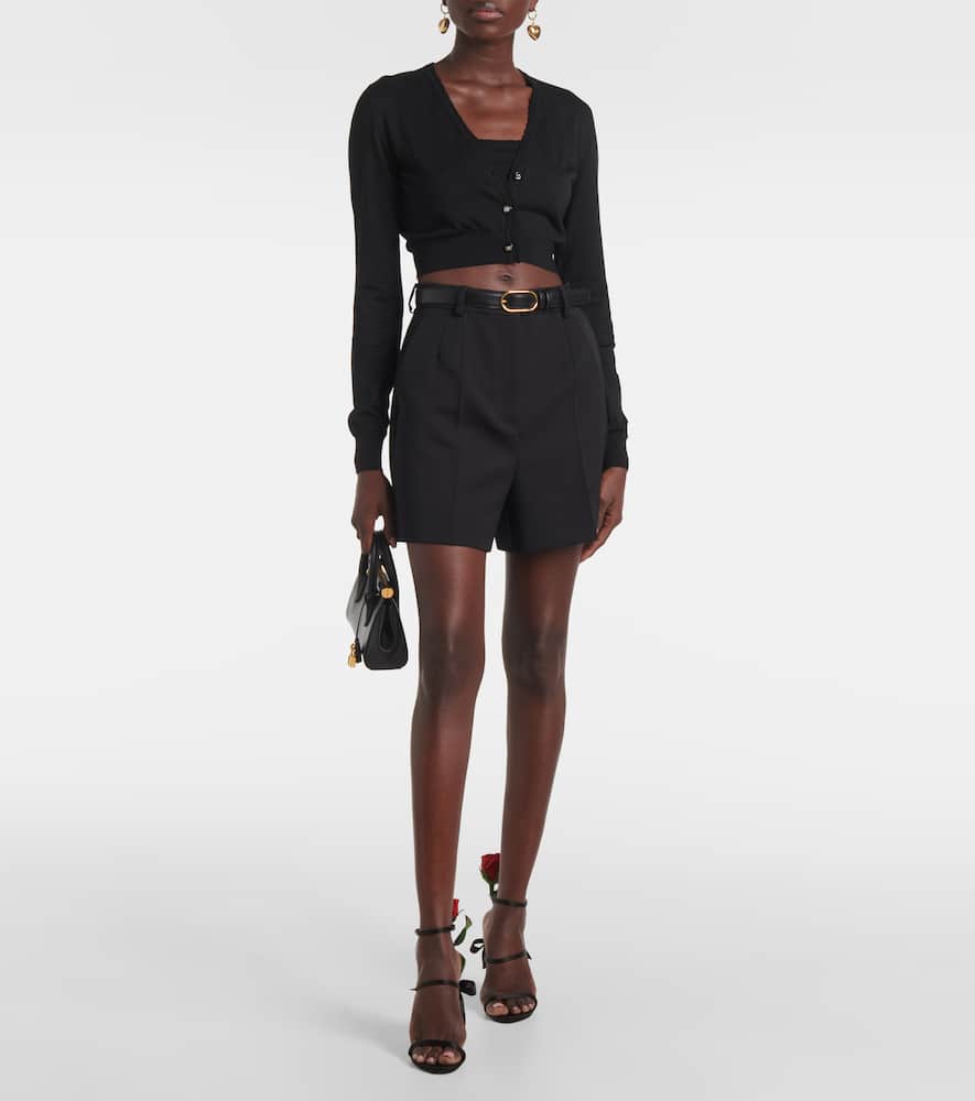 Dolce & Gabbana Silk Cardigan In Black