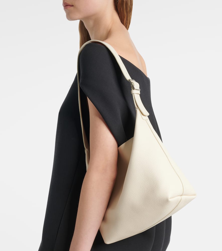 The Row Isa Leather Shoulder Bag In White