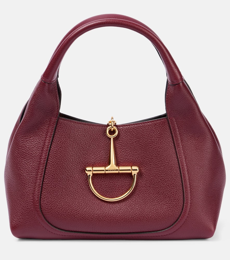 Gucci Softbit Medium Leather Shoulder Bag In Red