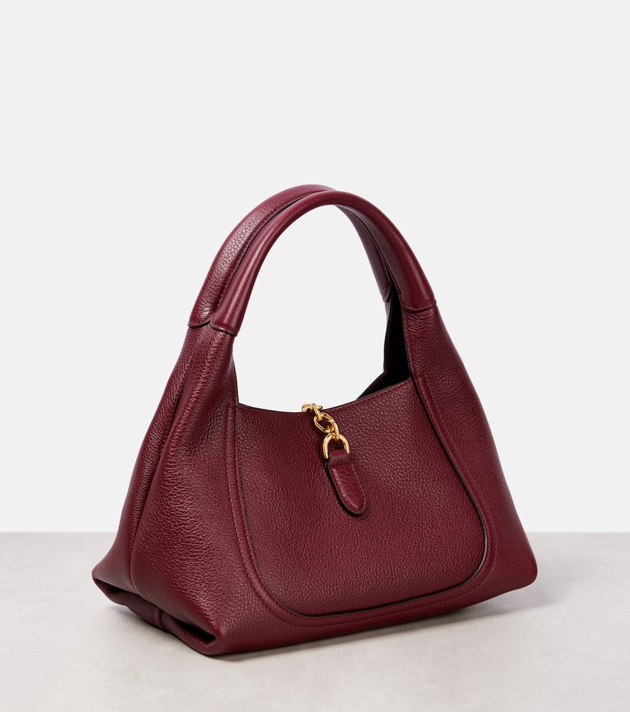 Gucci Softbit Medium Leather Shoulder Bag In Red
