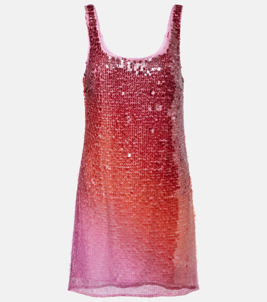 Simkhai Alayna Ombré Sequined Minidress In Pink