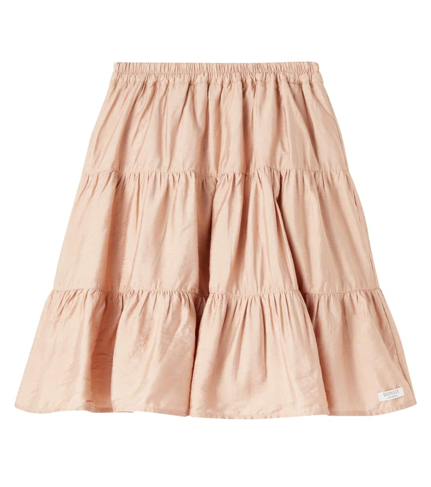 Donsje Tiered Ruffle Skirt In Neutral