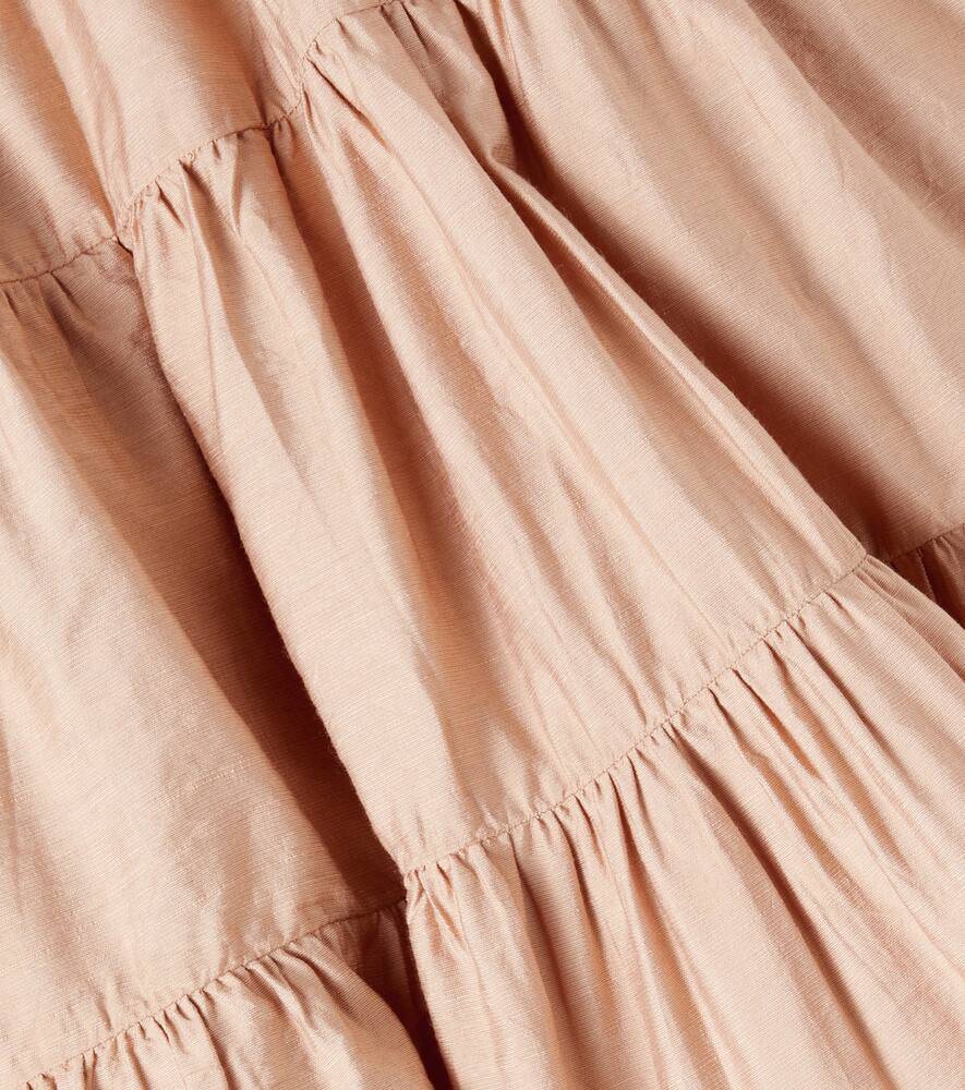 Donsje Tiered Ruffle Skirt In Neutral