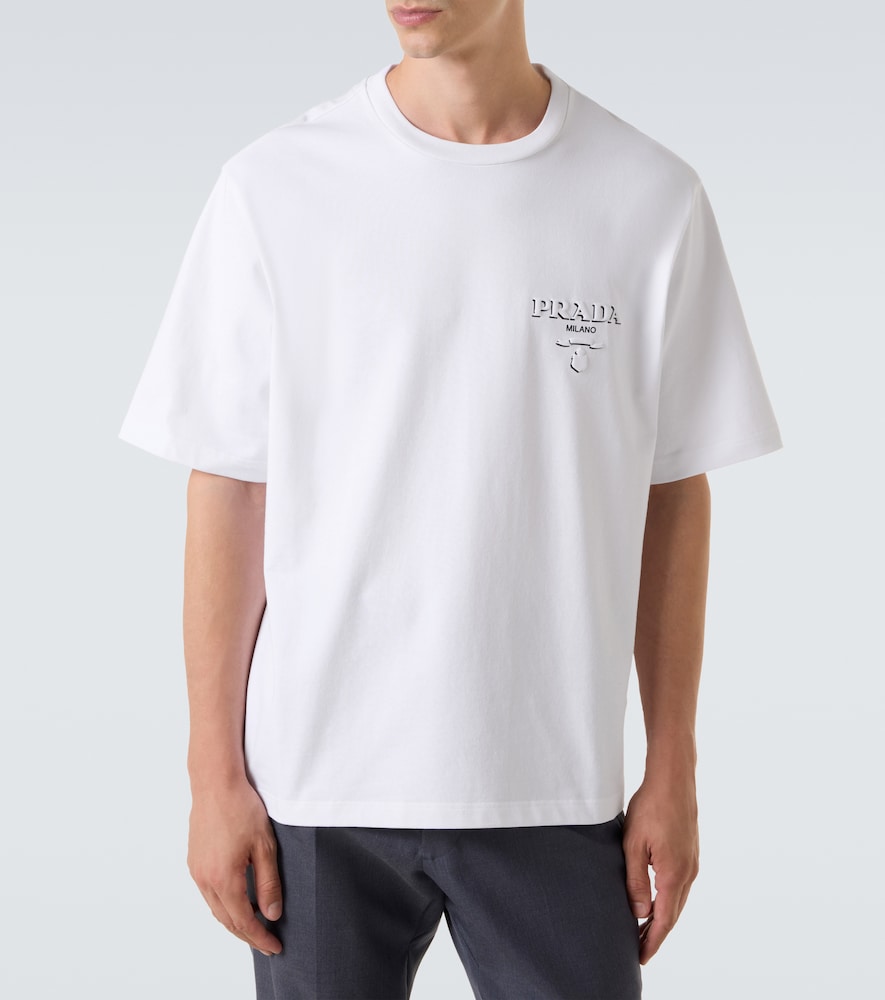  Prada Prada Camiseta De Jersey De Algodón Oversized 