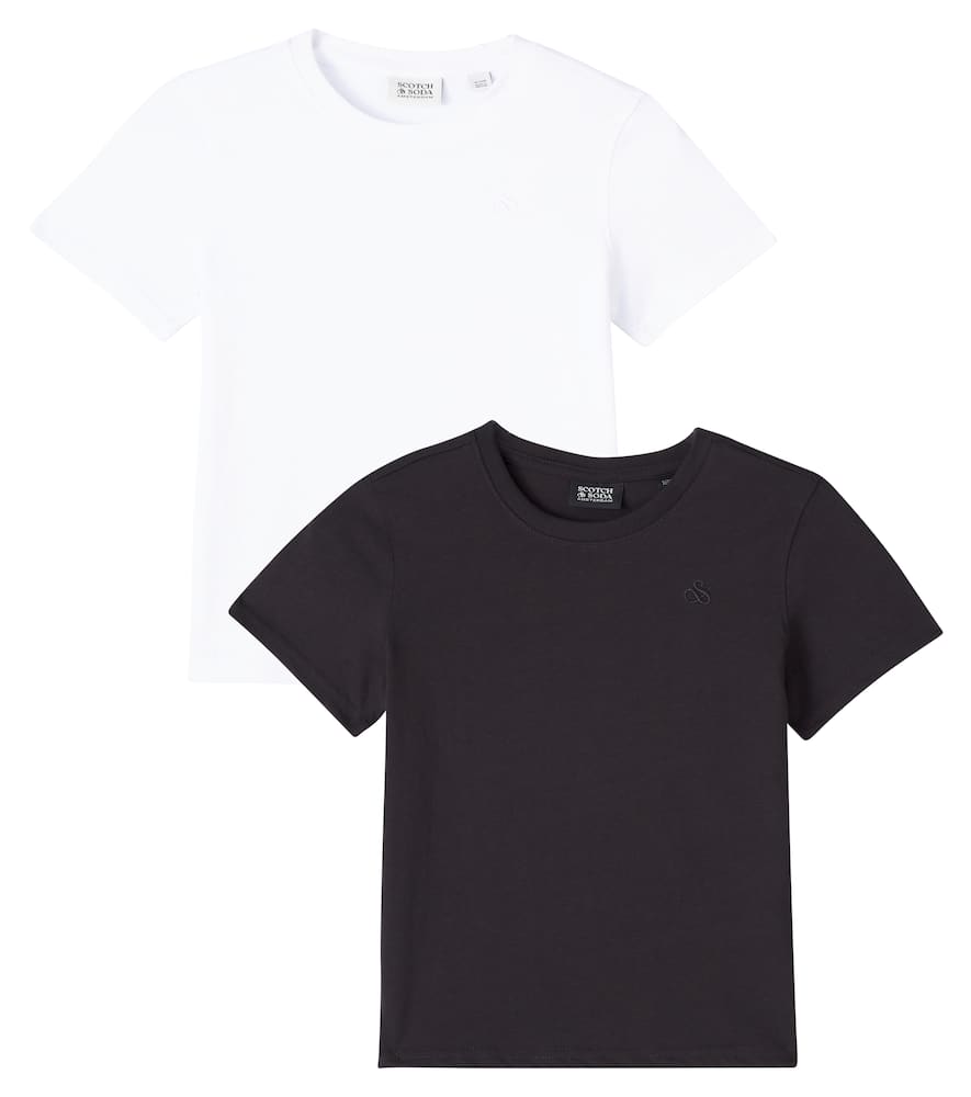 Scotch & Soda Set Of Two Cotton Jersey T-shirts In Black
