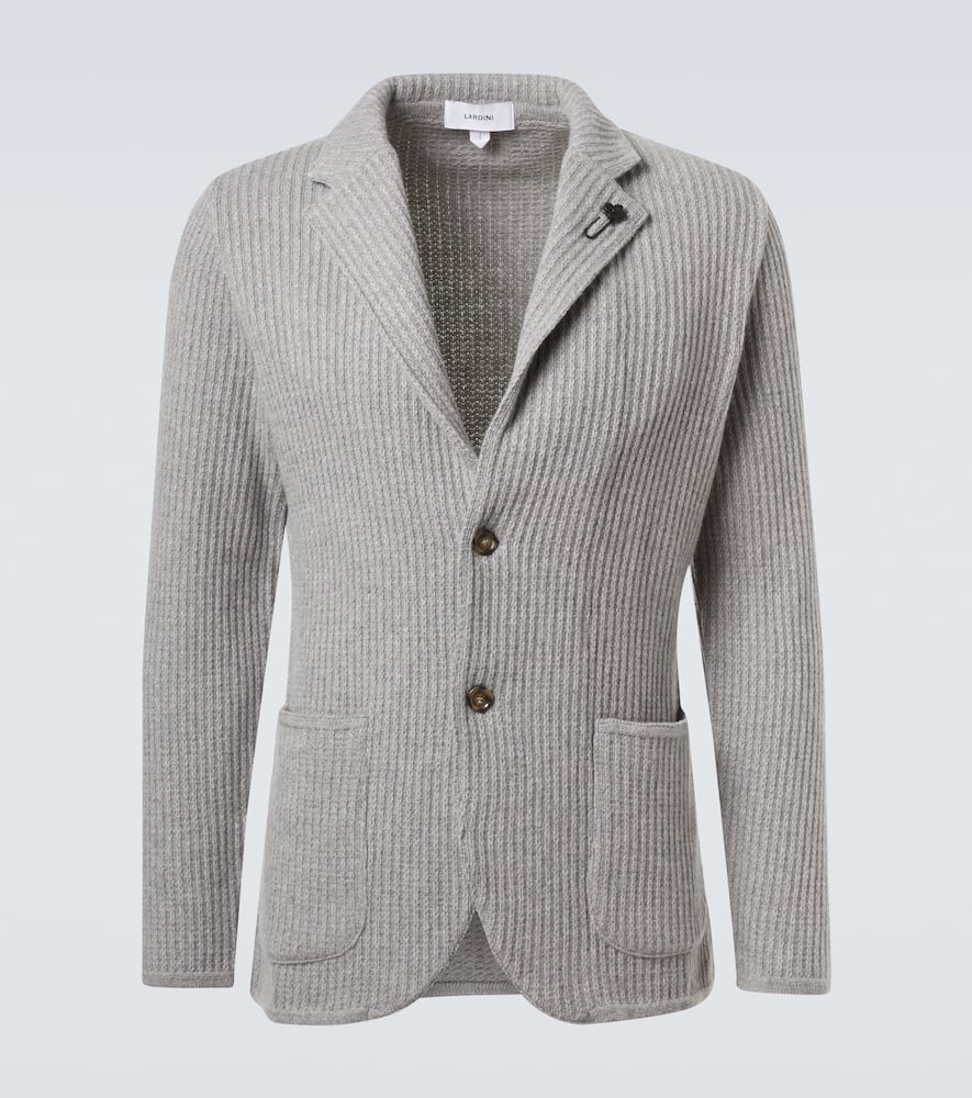 Knitted cashmere blazer