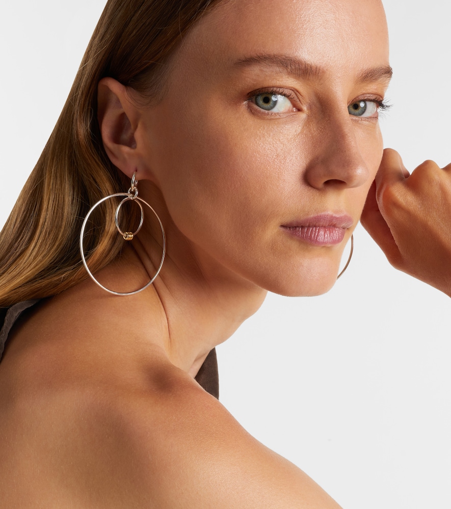 Spinelli Kilcollin Echo sterling silver and 18kt gold hoop earrings