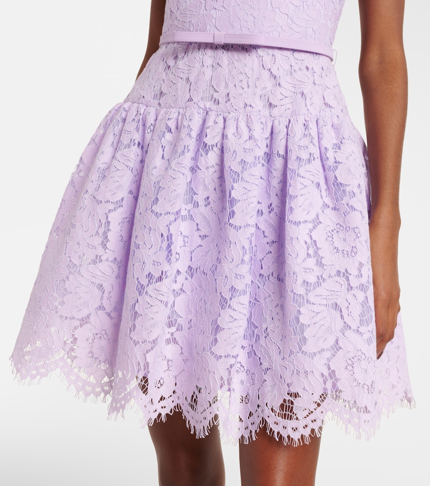  Self-portrait Self-portrait Belted Lace Minidress 