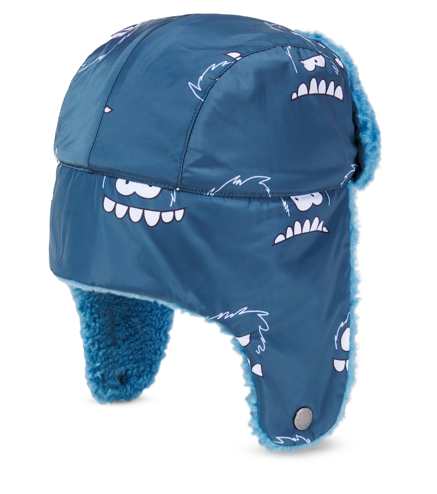  Stella Mccartney Kids Stella Mccartney Kids Embroidered Printed Aviator Hat 