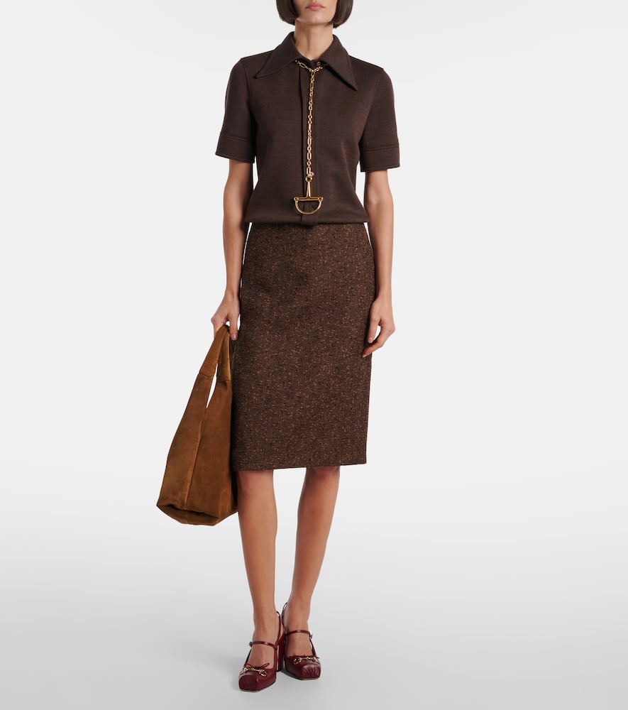 Gucci Horsebit Damenpumps Mit Fersenriemchen In Burgundy