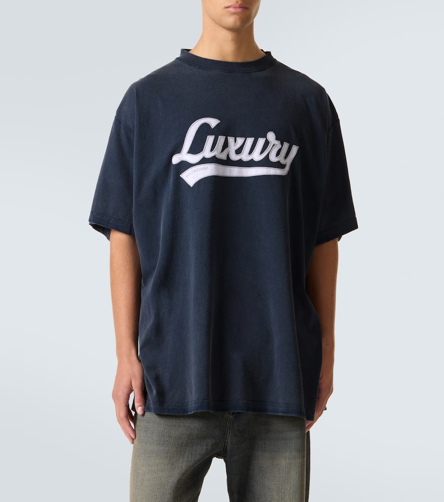 Balenciaga Medium Fit Luxury Cotton T-shirt In Black