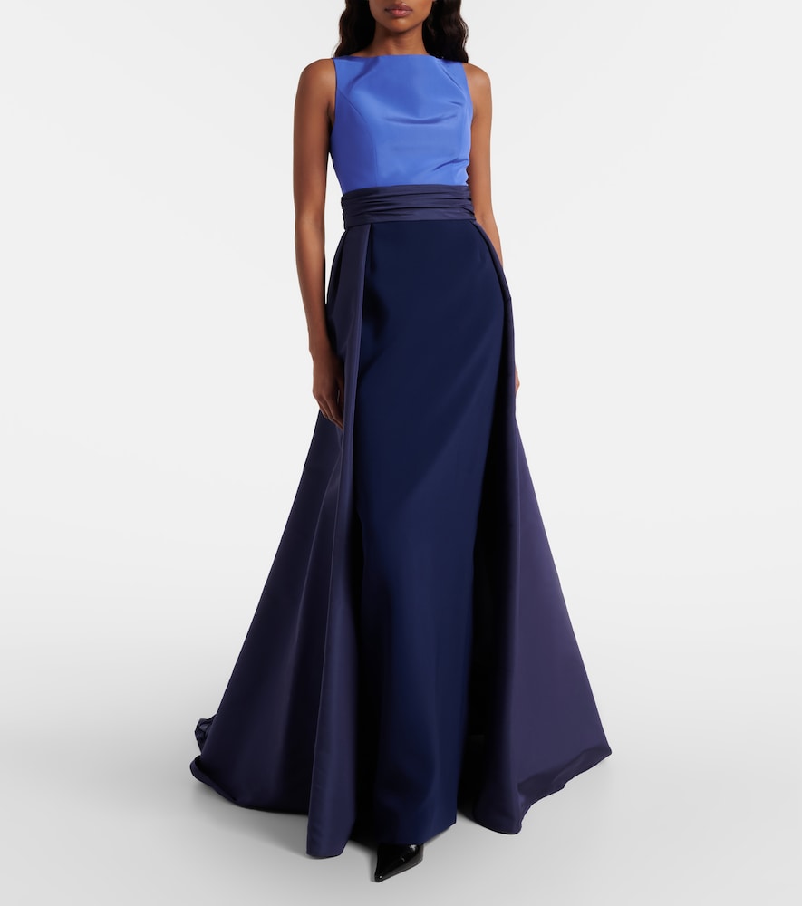 Carolina Herrera Colorblocked silk faille gown