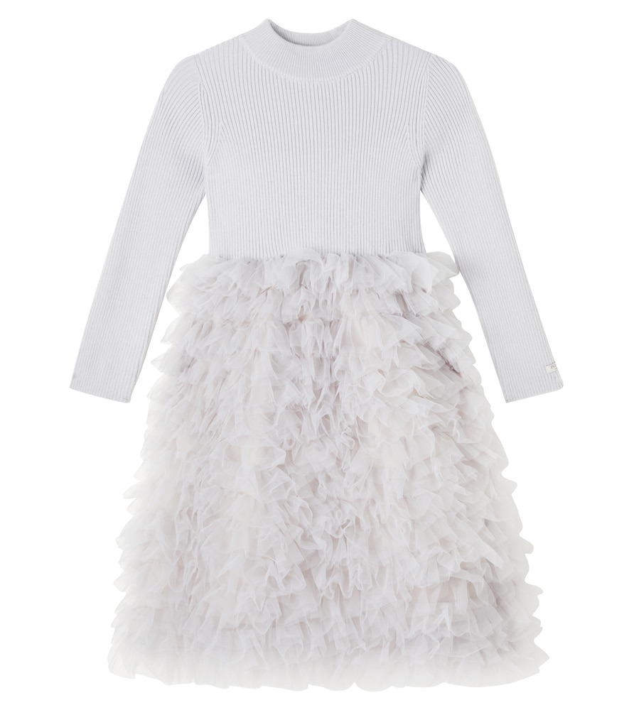 Donsje Grey Cecilly Ruffled Wool-Blend Tulle Dress Y 4/5 - Mytheresa