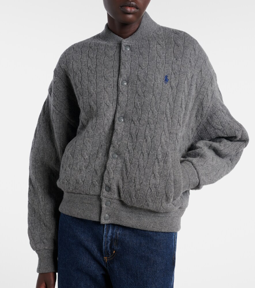 Polo Ralph Lauren Cable-Knit Wool And Cashmere Bomber Jacket