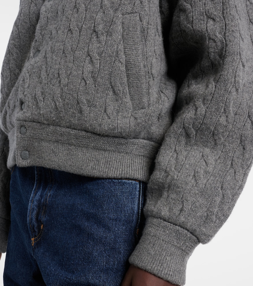 Polo Ralph Lauren Cable-Knit Wool And Cashmere Bomber Jacket