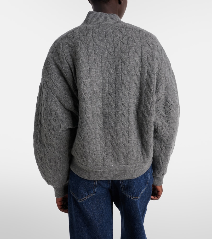 Polo Ralph Lauren Cable-Knit Wool And Cashmere Bomber Jacket