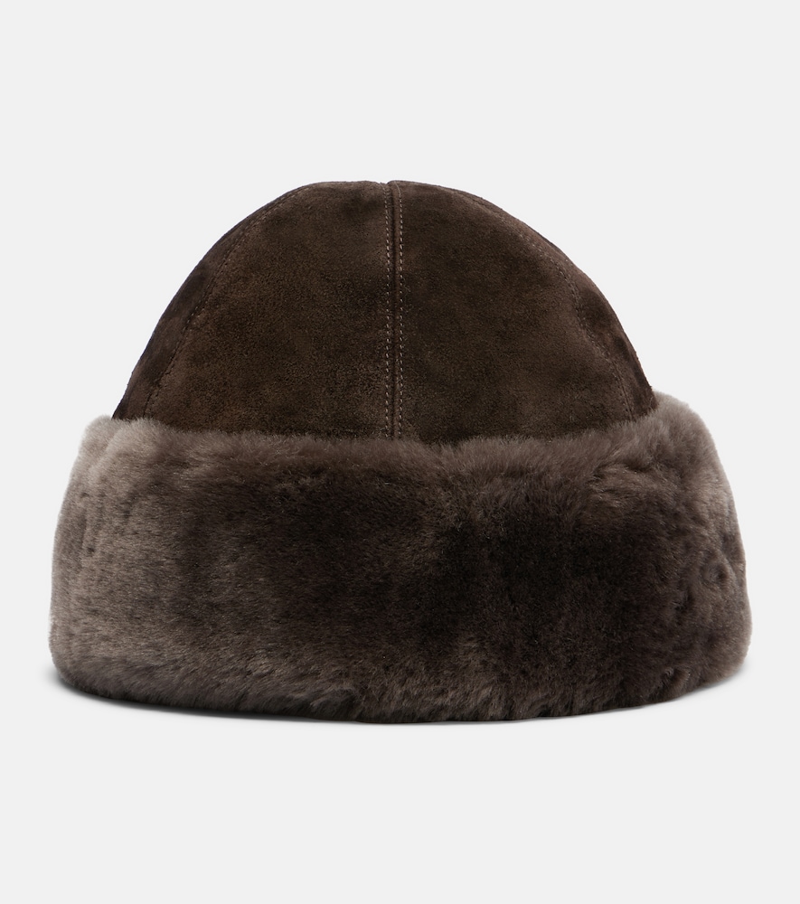Nour Hammour Toki suede and shearling hat | Thumbnail 6