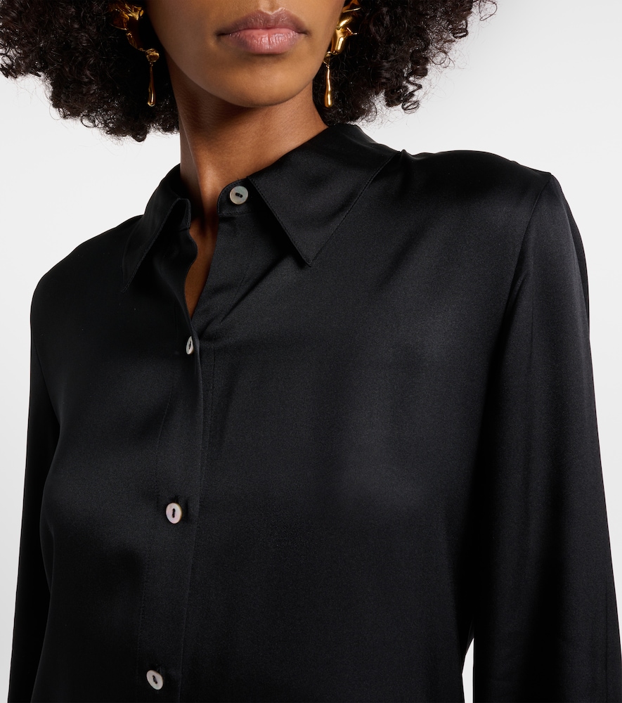  Vince Vince Silk-blend Satin Shirt 