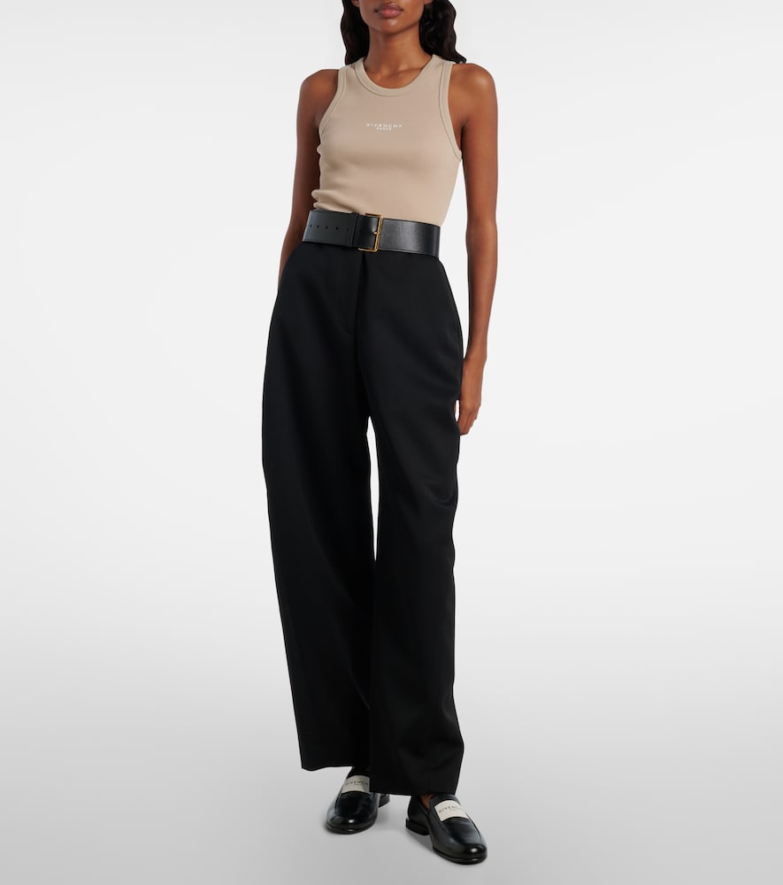Givenchy Logo ribbed-knit cotton jersey tank top