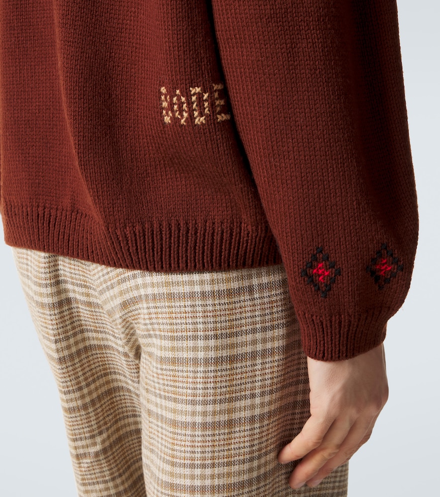  Bode Bode Bestickter Pullover Scottie Aus Wolle 
