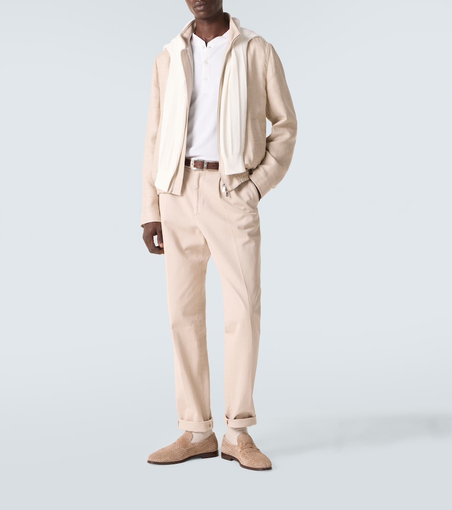  Brunello Cucinelli Brunello Cucinelli Henley-top Aus Baumwolle Und Seide 