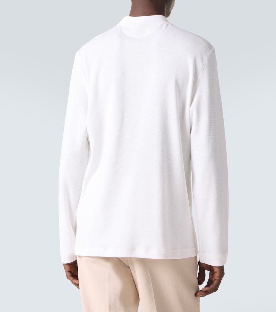  Brunello Cucinelli Brunello Cucinelli Henley-top Aus Baumwolle Und Seide 