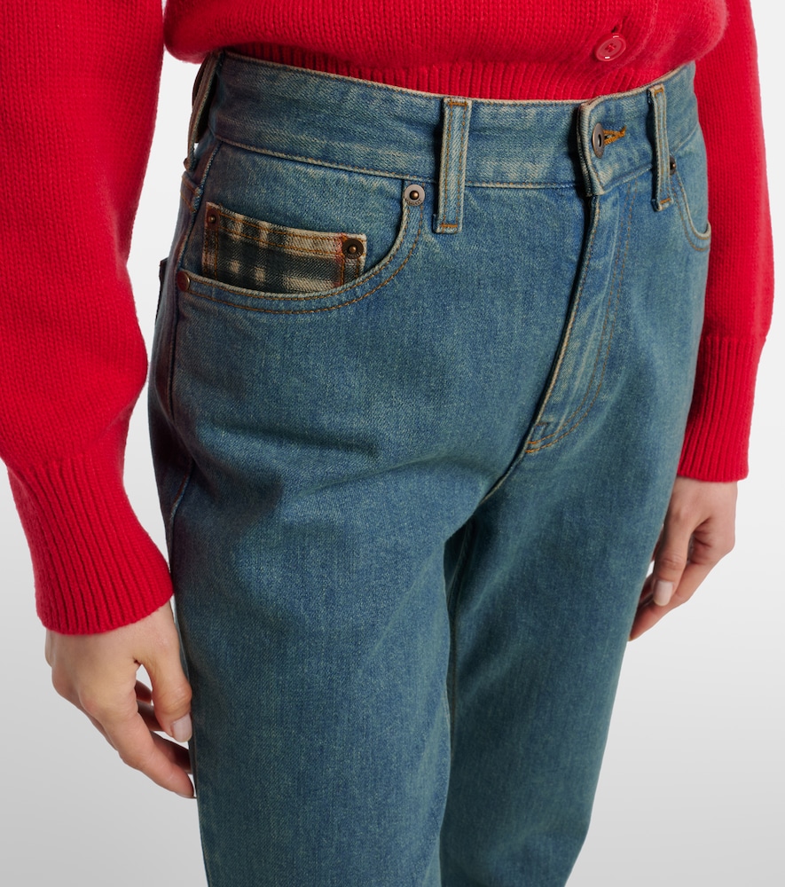  Burberry Burberry Jeans Flared Con Burberry Check 