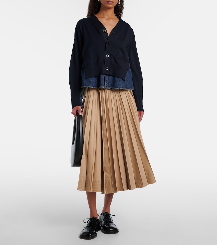 Sacai Cotton-blend cardigan