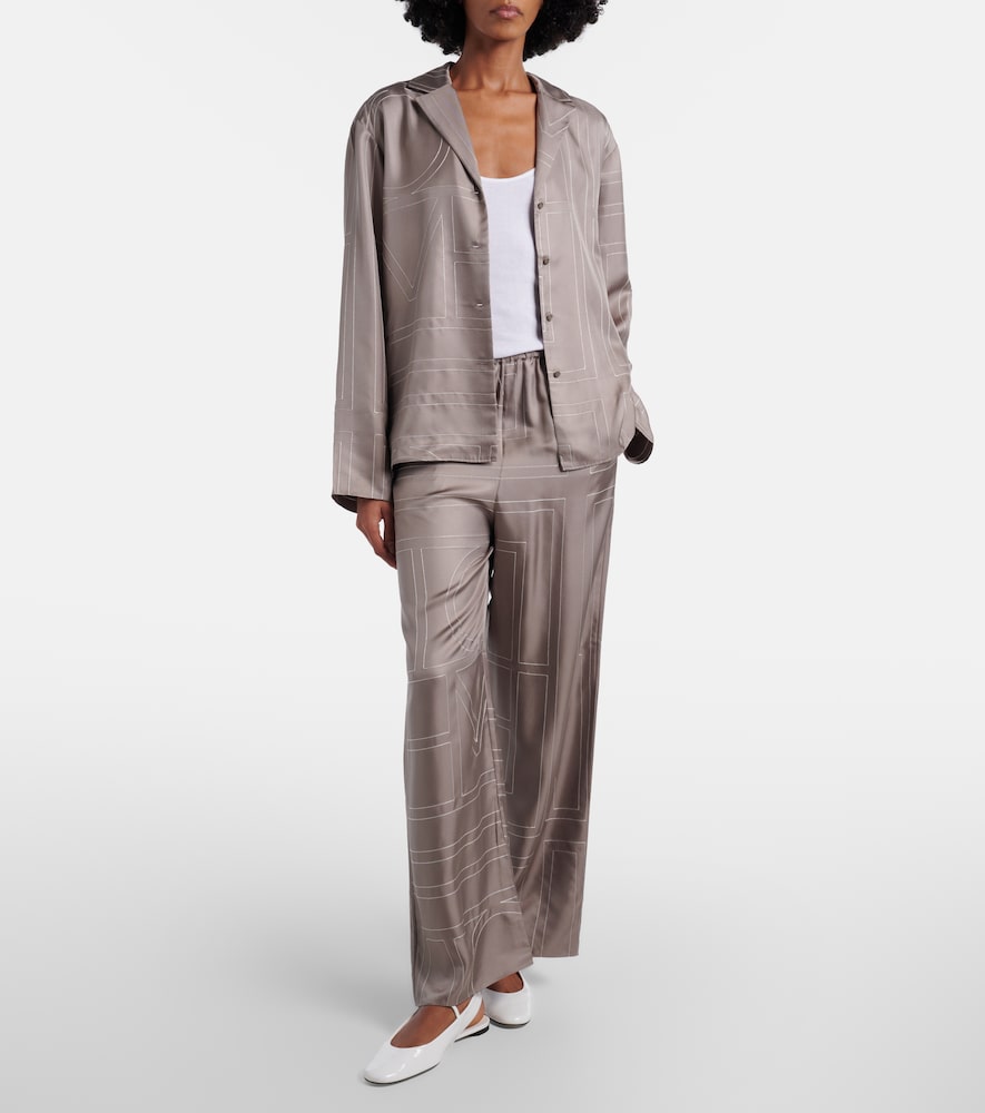  Toteme Toteme Monogram Silk Twill Pajama Pants 