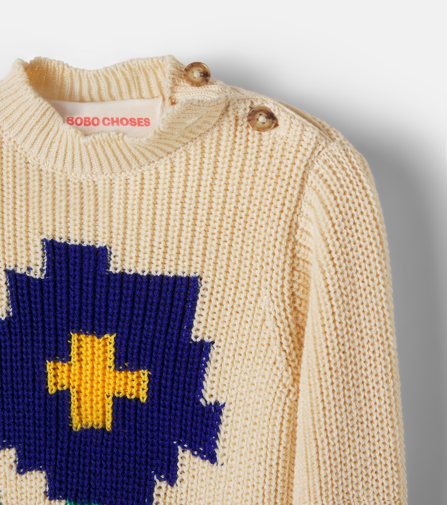  Bobo Choses Bobo Choses Baby Pullover Pixel Daisy Aus Baumwolle 