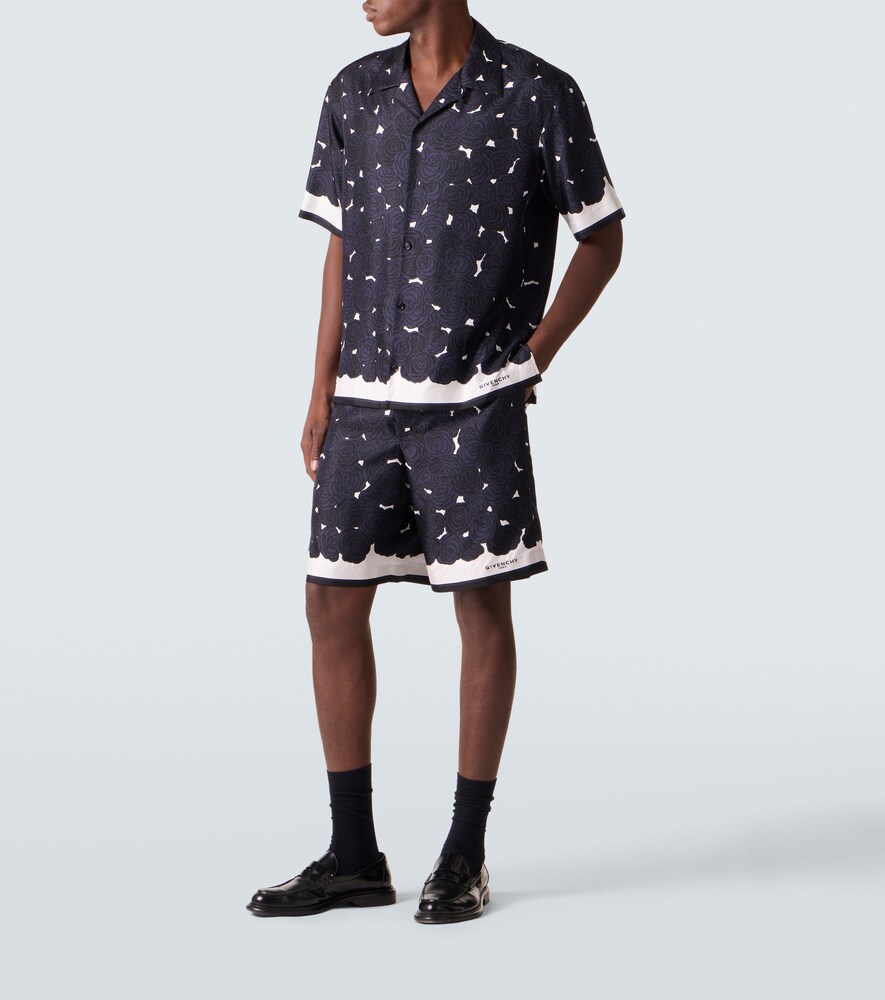 Givenchy Givenchy Floral Silk Twill Shorts 
