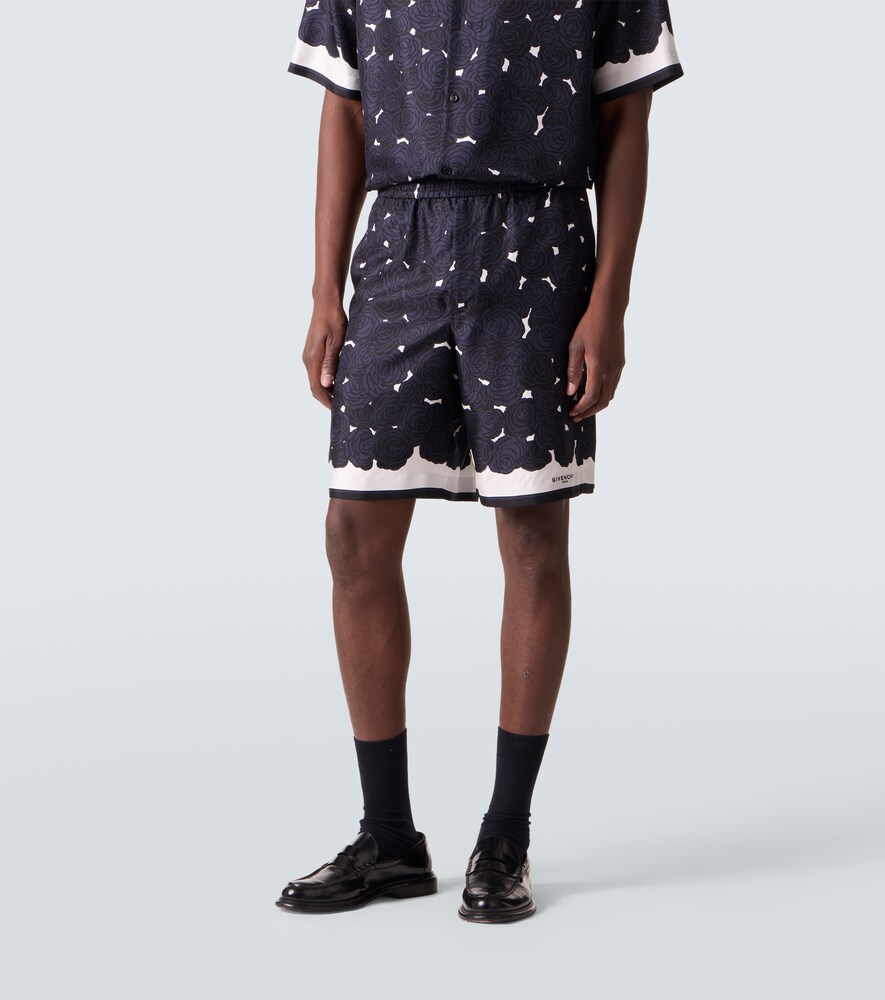  Givenchy Givenchy Floral Silk Twill Shorts 