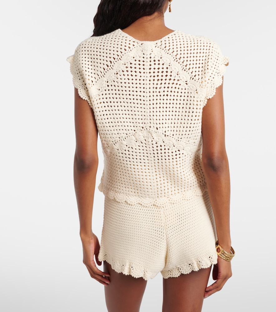 Dylan Crochet Scalloped Top