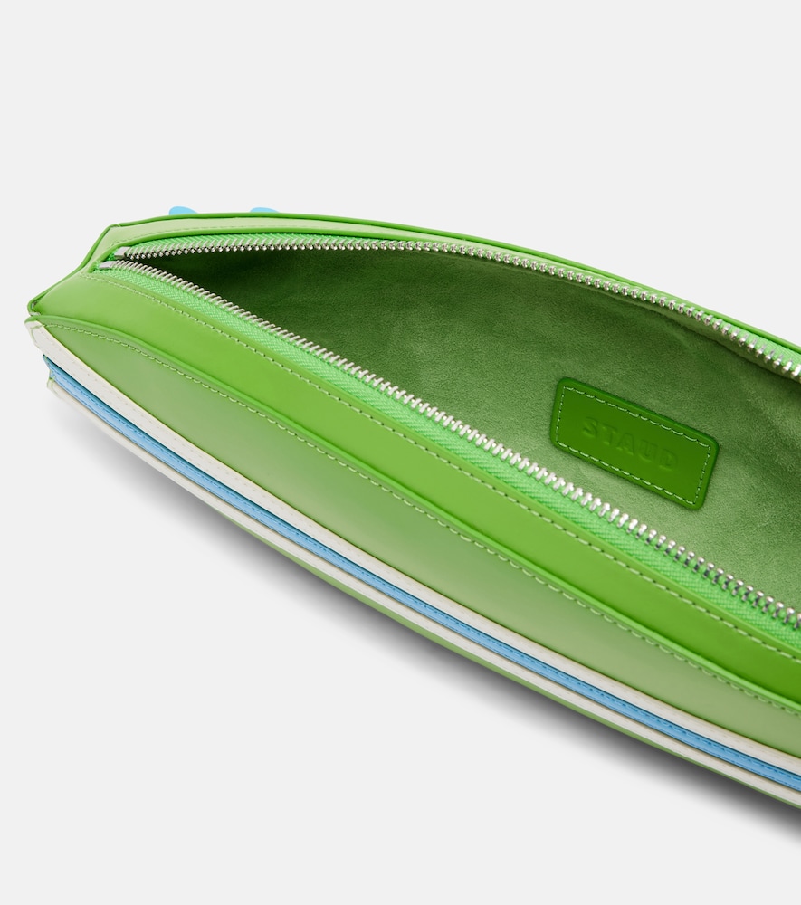  Staud Staud Surfboard Striped Leather Clutch 