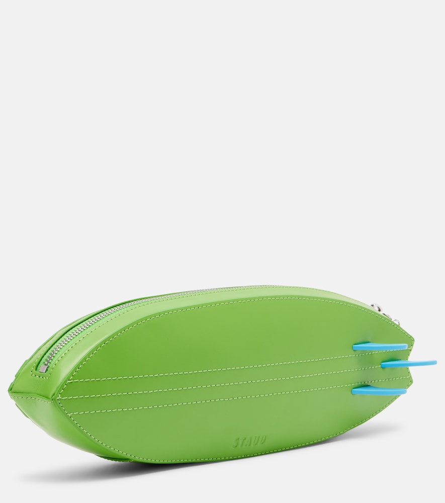  Staud Staud Surfboard Striped Leather Clutch 